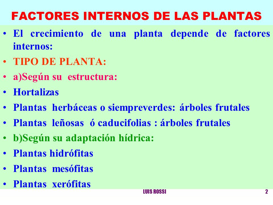 Factores ambientales en las plantas pdf
